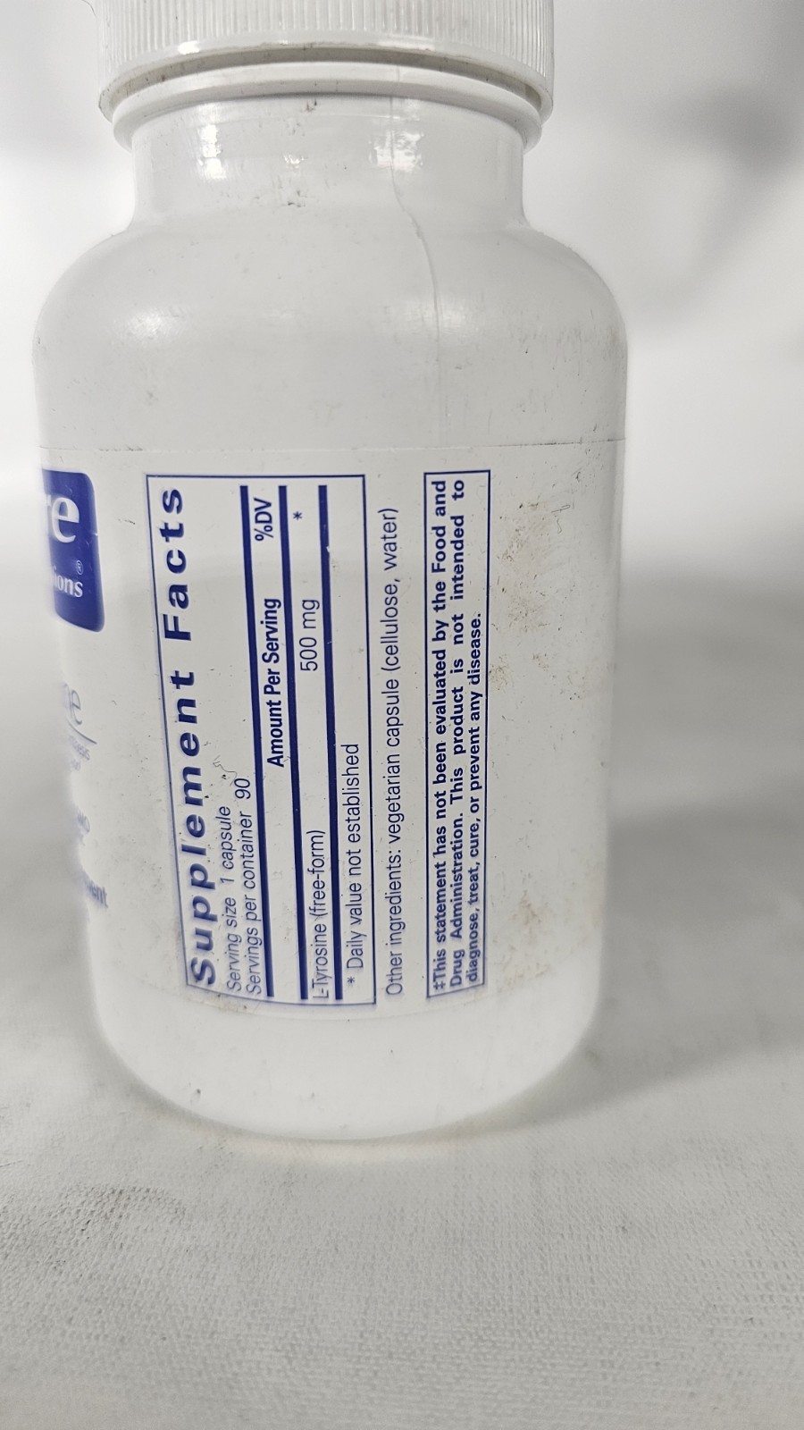 L Tyrosine – Supports Dopamine Synthesis & Cognitive Function 90 Caps Exp:1/2028