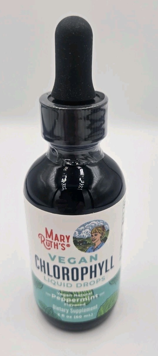 Vegan Chlorophyll Liquid Drops, Peppermint , 50 mg , 2 fl oz (60 ml) EXP 11/26