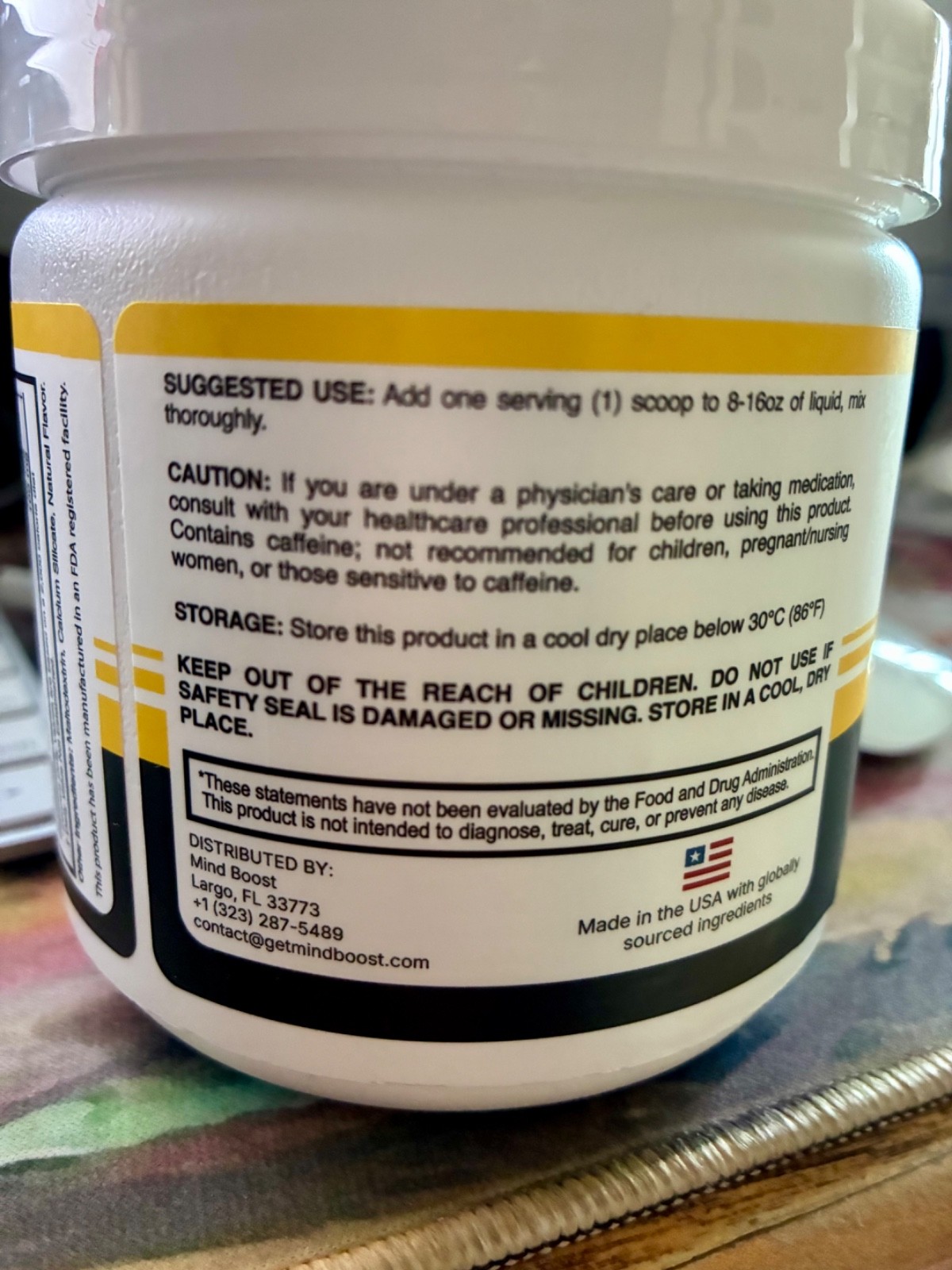 Mind Boost Powder Natural Brain Support Supplement MindBoost 60 Serves