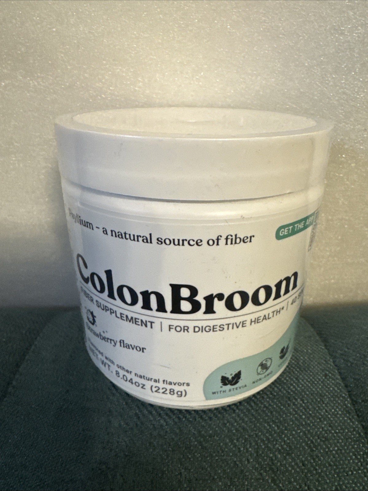 ColonBroom Digestive Health Fiber Supplement 8.04 oz Strawberry (Exp 09/2026