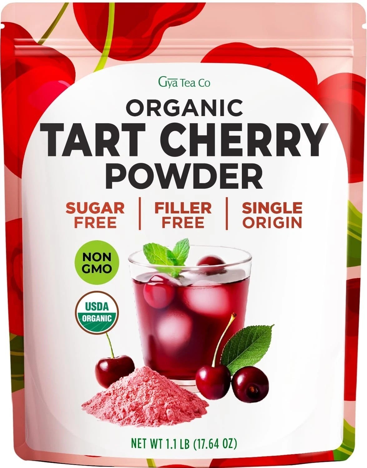 Organic Tart Cherry Powder 1.1 lb Vegan Superfood Non-GMO Antioxidant