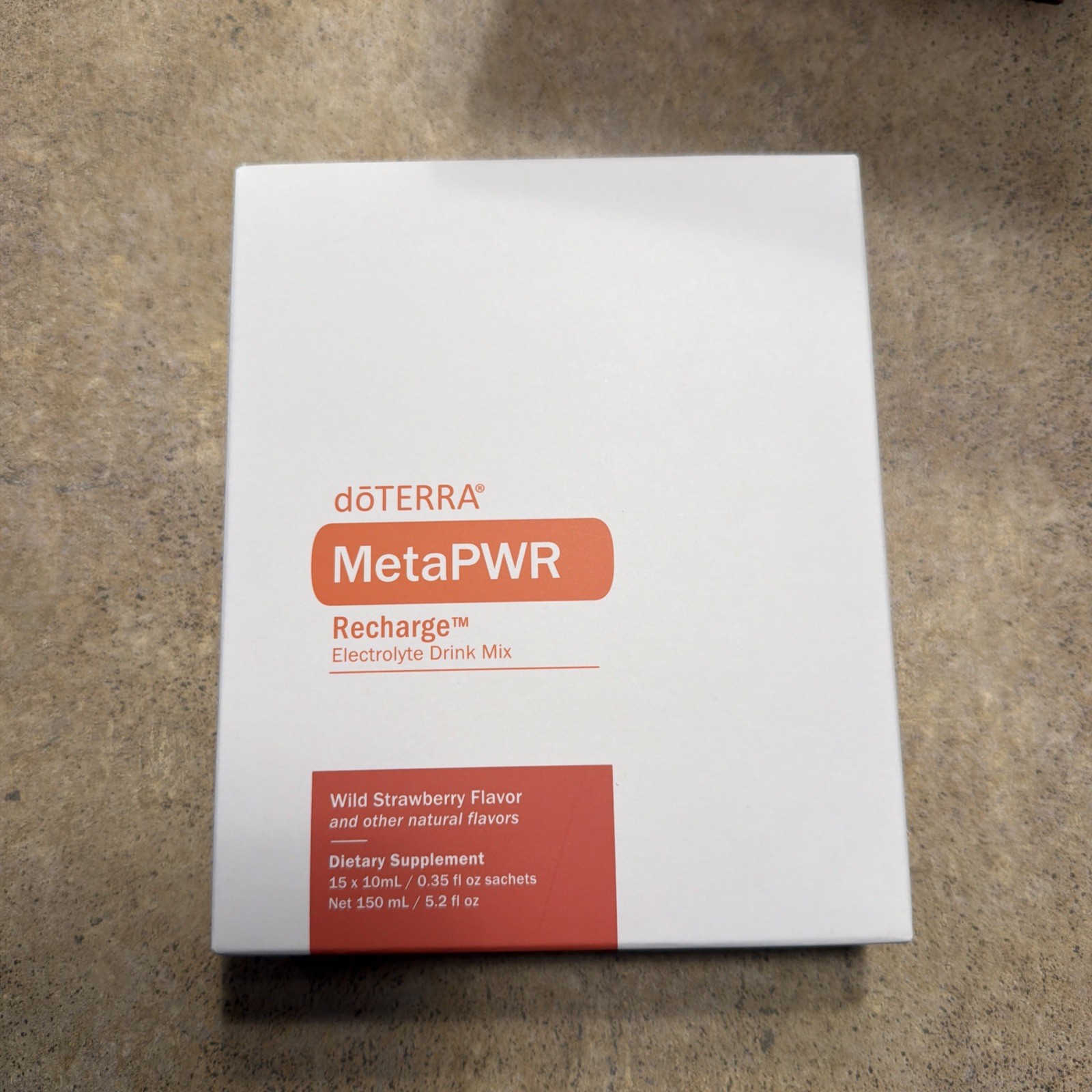 doTERRA MetaPWR Recharge Electrolyte Mix Wild Strawberry 15ct Sachets Exp 5/25