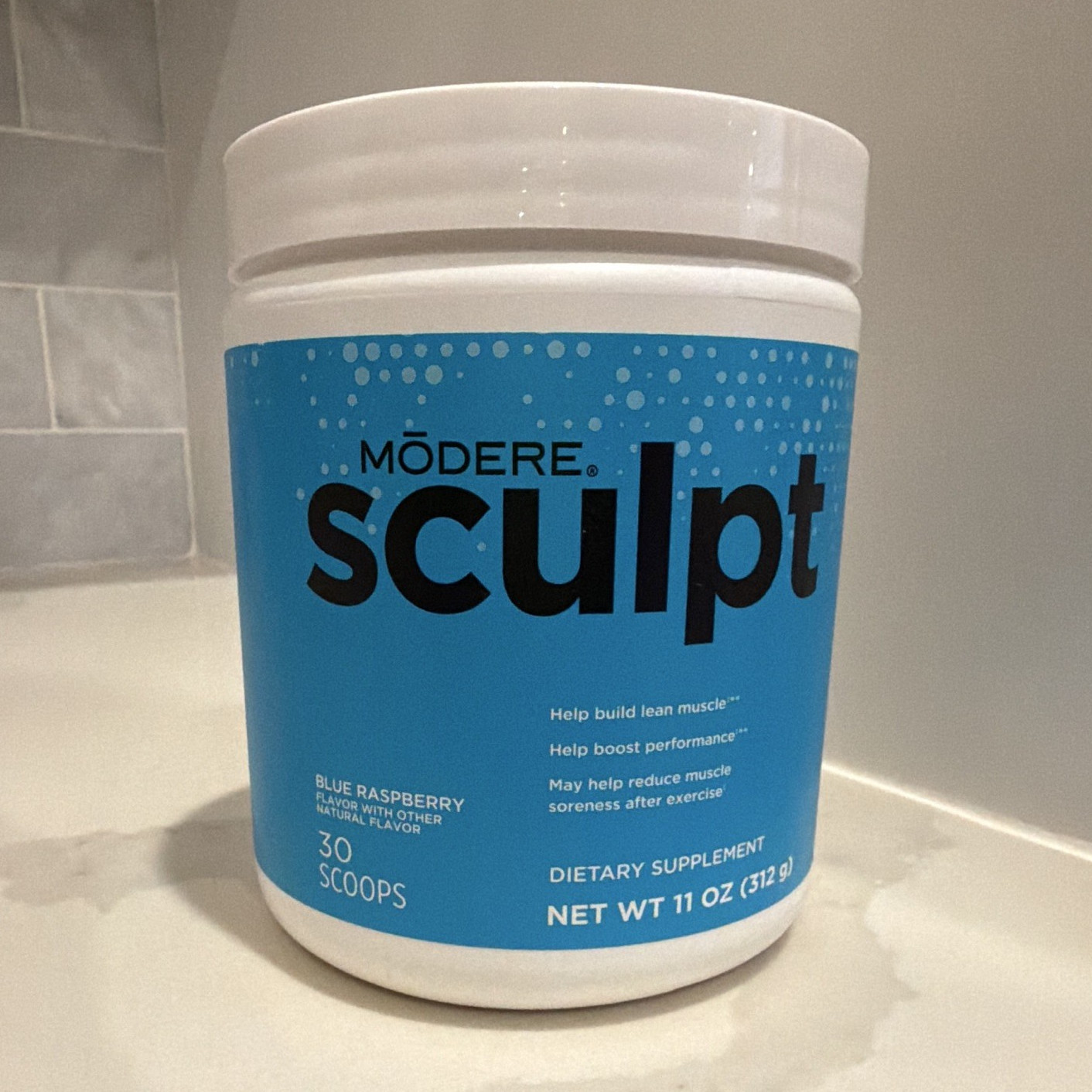 Modere Sculpt Blue Raspberry Amino Acid Powder 30 Scoops 11oz MPN 242892