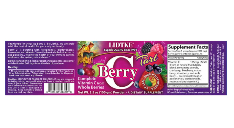 Lidtke – Berry-C Tart Powder (3.5oz/100g)