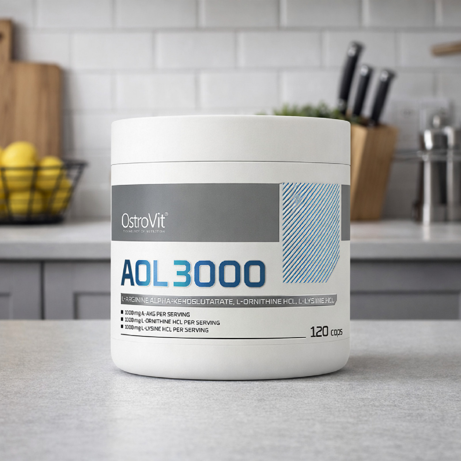 OSTROVIT AOL 3000 – 120 Capsules – Muscle Mass Endurance Regeneration L-Arginine