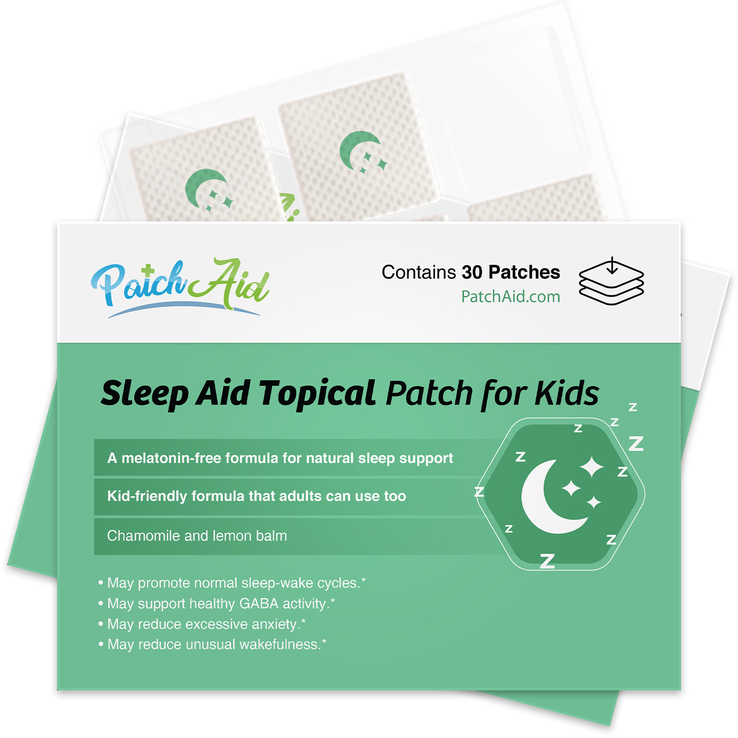 Sleep Aid Topical Patch for Kids by PatchAid – Melatonin-Free!