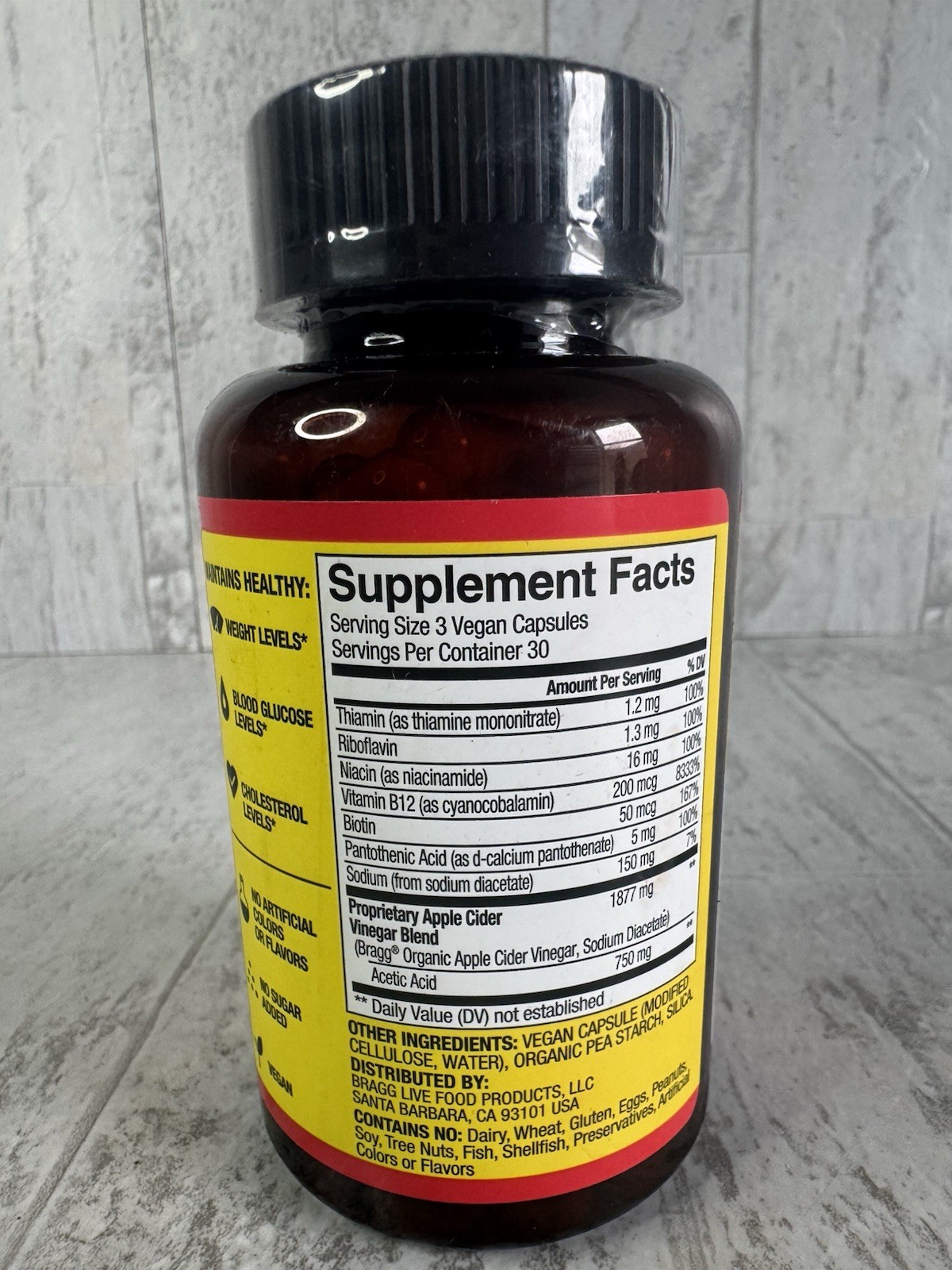 Bragg Apple Cider Vinegar True Energy 90 Capsules