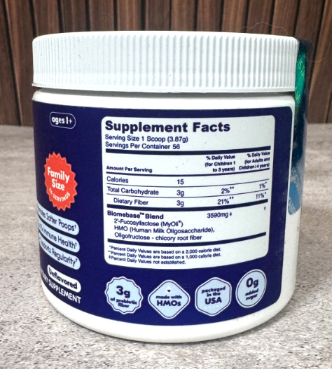 Begin Health Daily Prebiotic Fiber Powder for Kids 7.6oz Gut & Immune Support