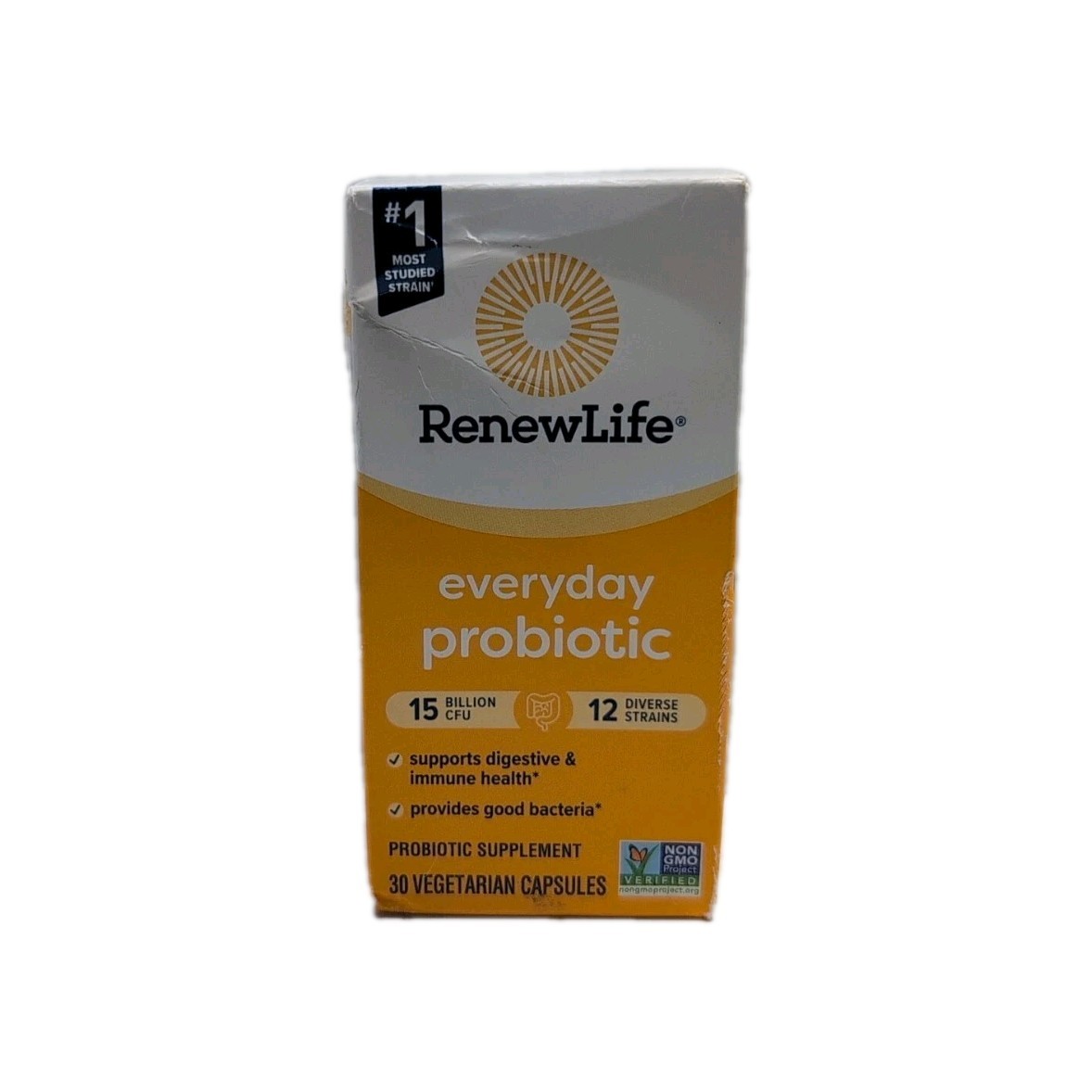 RenewLife Everyday Probiotic 15 Billion CFU 12 Strains, 30 Capsules Exp 06/2026