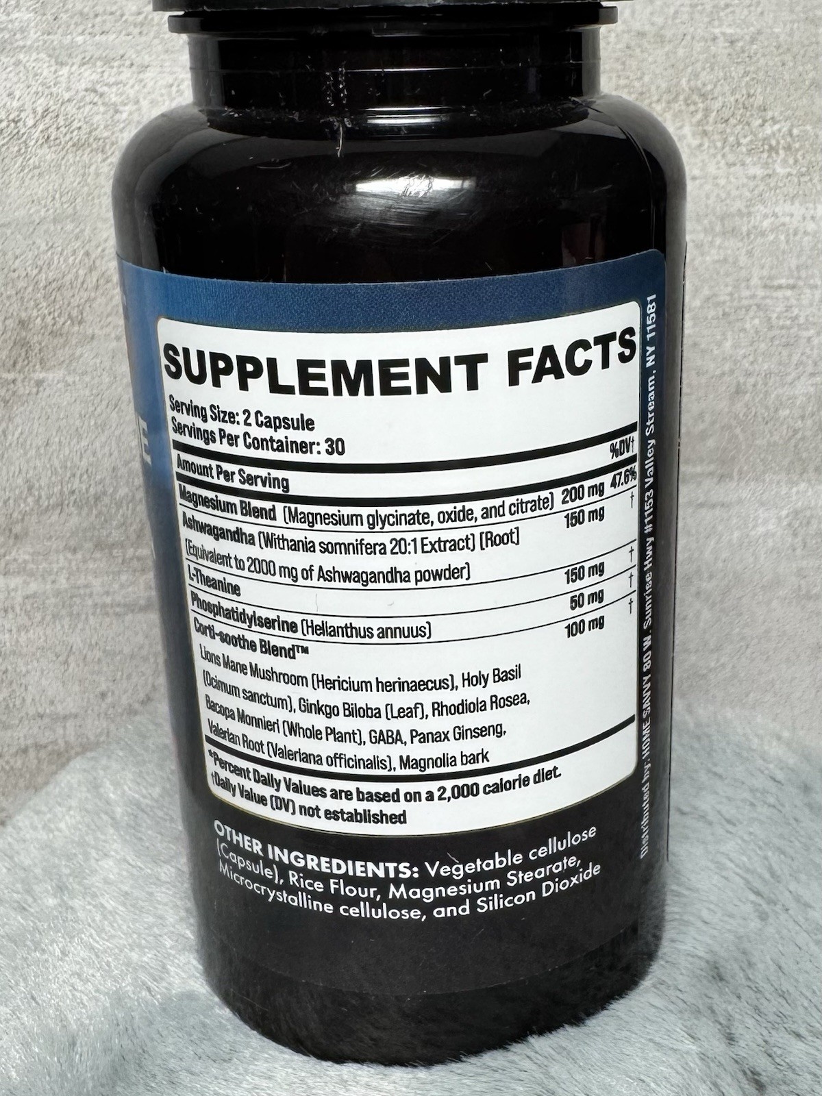 Zoyava Corti-Soothe Extra Strength Magnesium Ashwagandha 60 Capsules Exp 01/2028