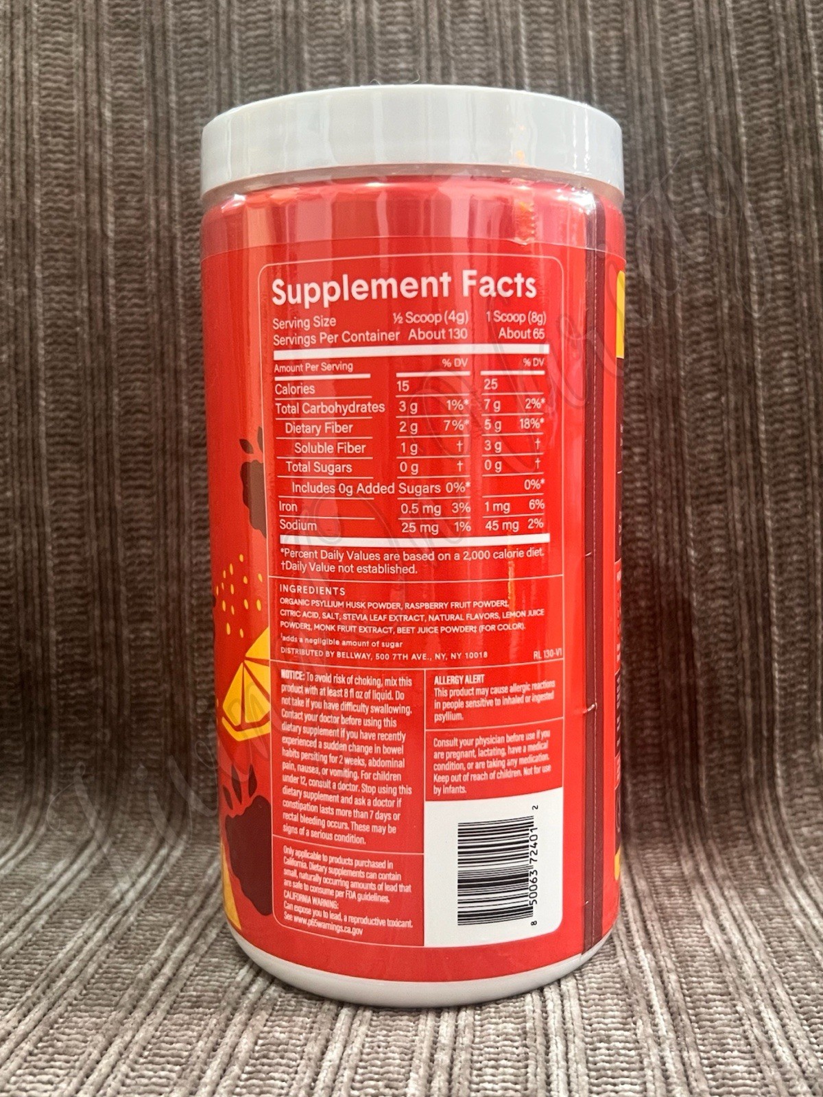 Bellway – Super Fiber + Fruit – Raspberry Lemon – 18Oz