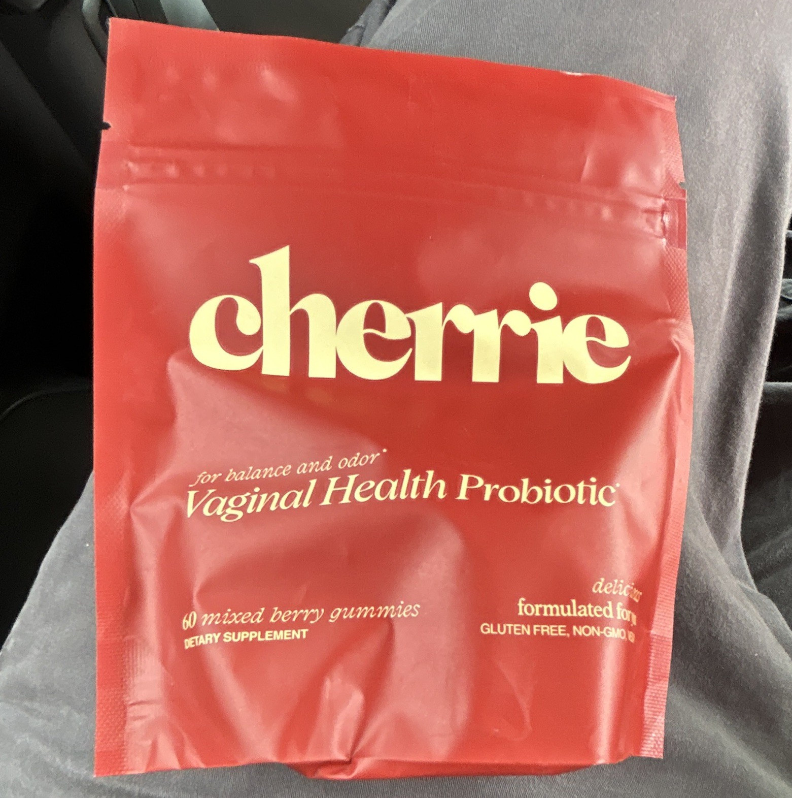 Cherrie Vaginal Health Probiotic Mixed Berry Gummies 60ct Gluten-Free Non-GMO
