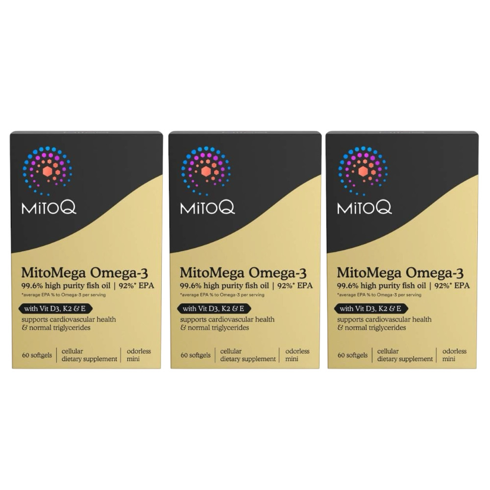 [MitoQ] MitoMega OMEGA-3 High Purity Fish Oil 60 Softgel Capsules