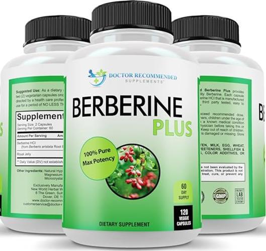 DOCTOR RECOMMENDED SUPPLEMENTS Berberine Plus 1200mg Per Assorted Sizes
