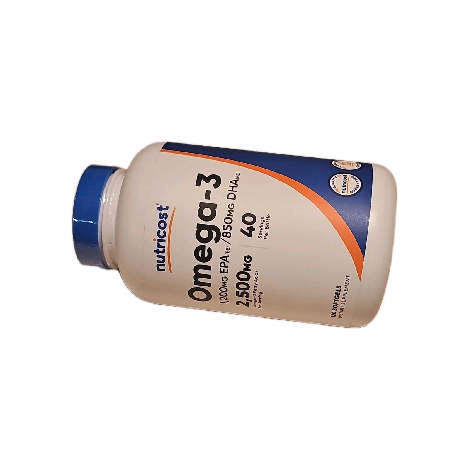 Nutricost Omega-3 EPA/DHA 2500mg Softgels Non-GMO Gluten-Free 120 Count