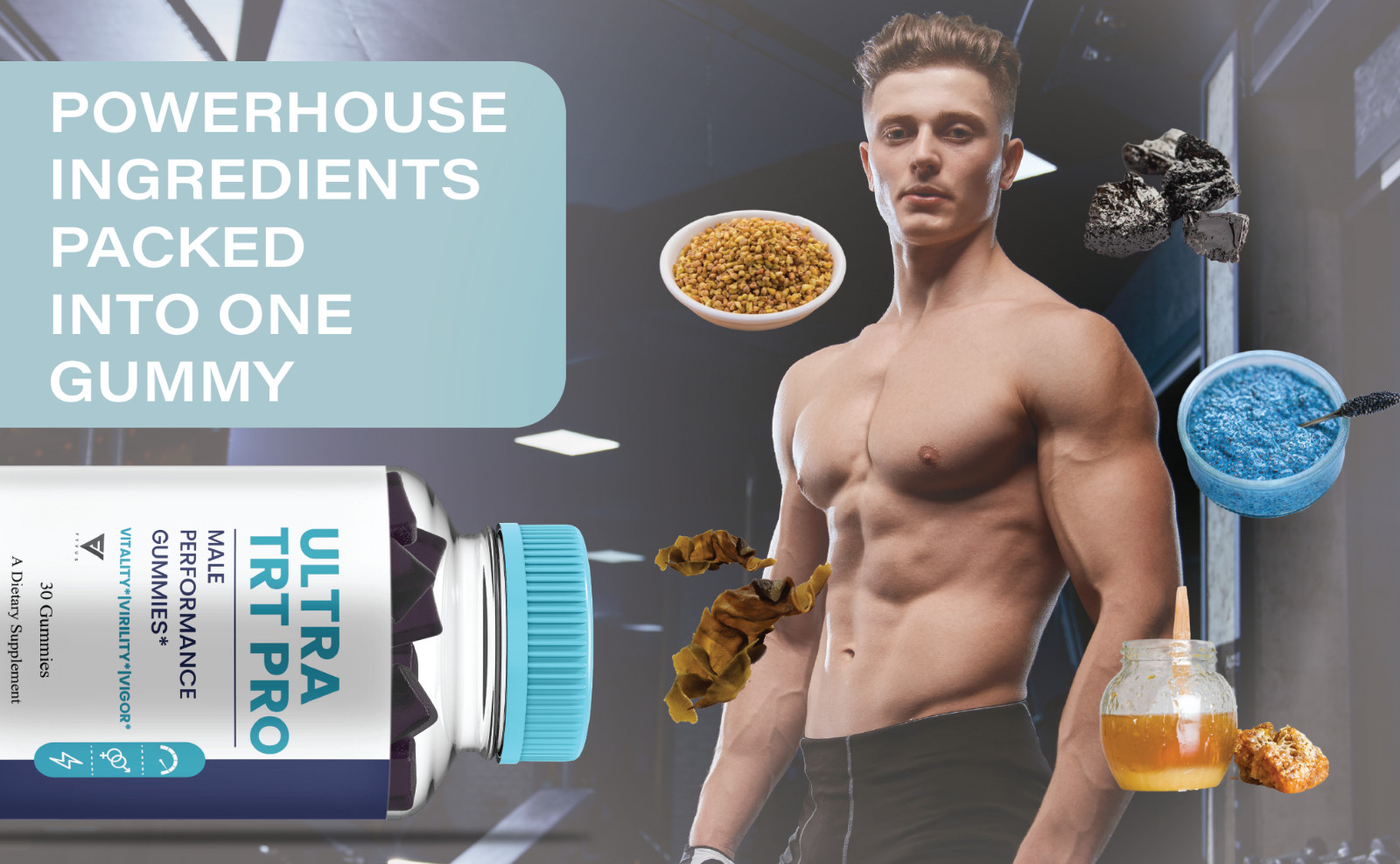 Ultra TRT Pro Gummies, UltraTRT Pro Mens Supplement (30 Gummies)