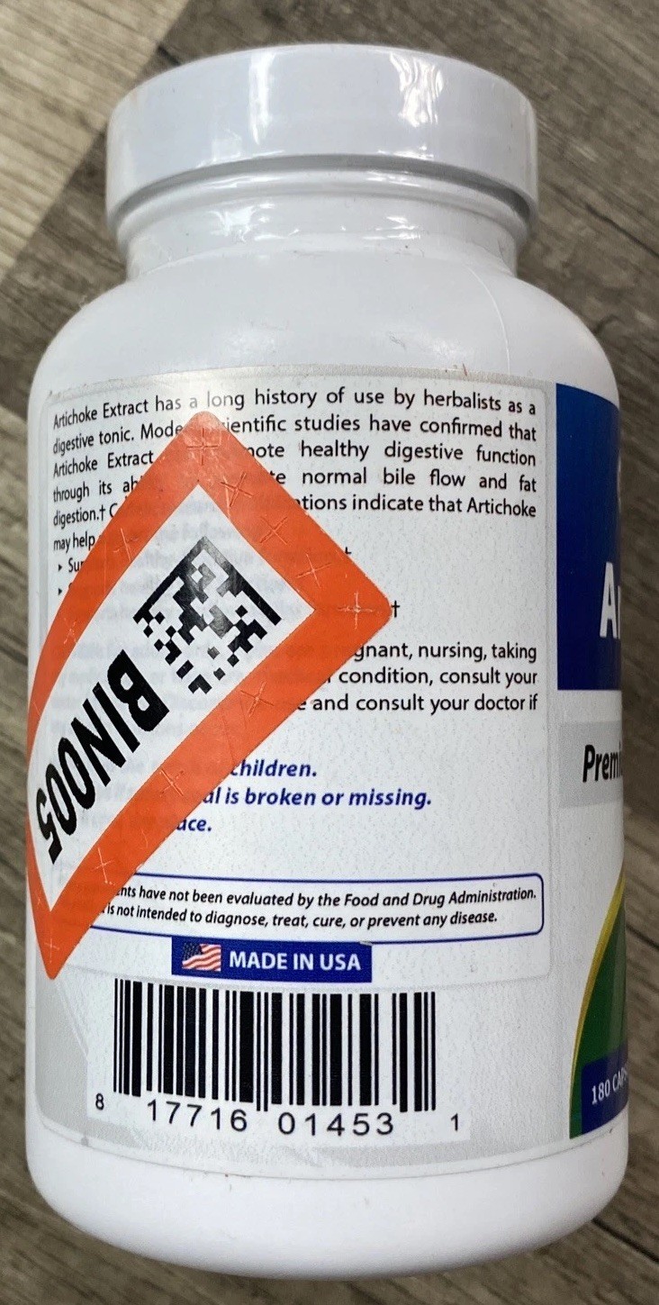 Artichoke Extract Best Naturals 180 Capsules 10000mg Digestive Function