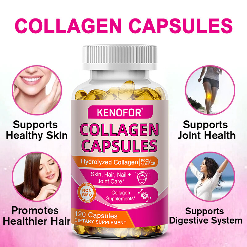 Hair Skin and Nails Vitamins | 120 Softgels | Biotin and Collagen & Vitamin C