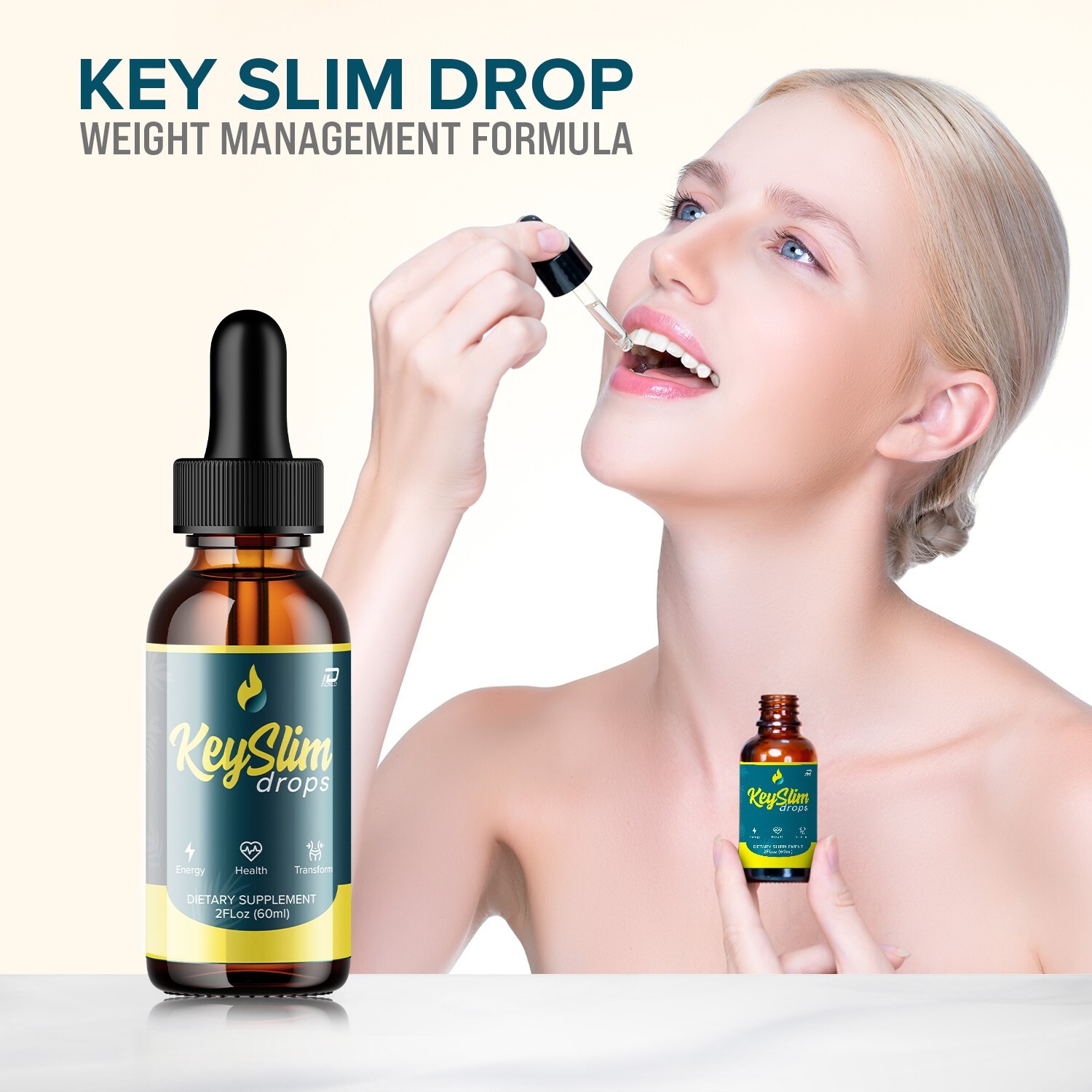 (1 Pack) KeySlim Metabolism Drops Liquid Supplement-Key Slim Weight Management