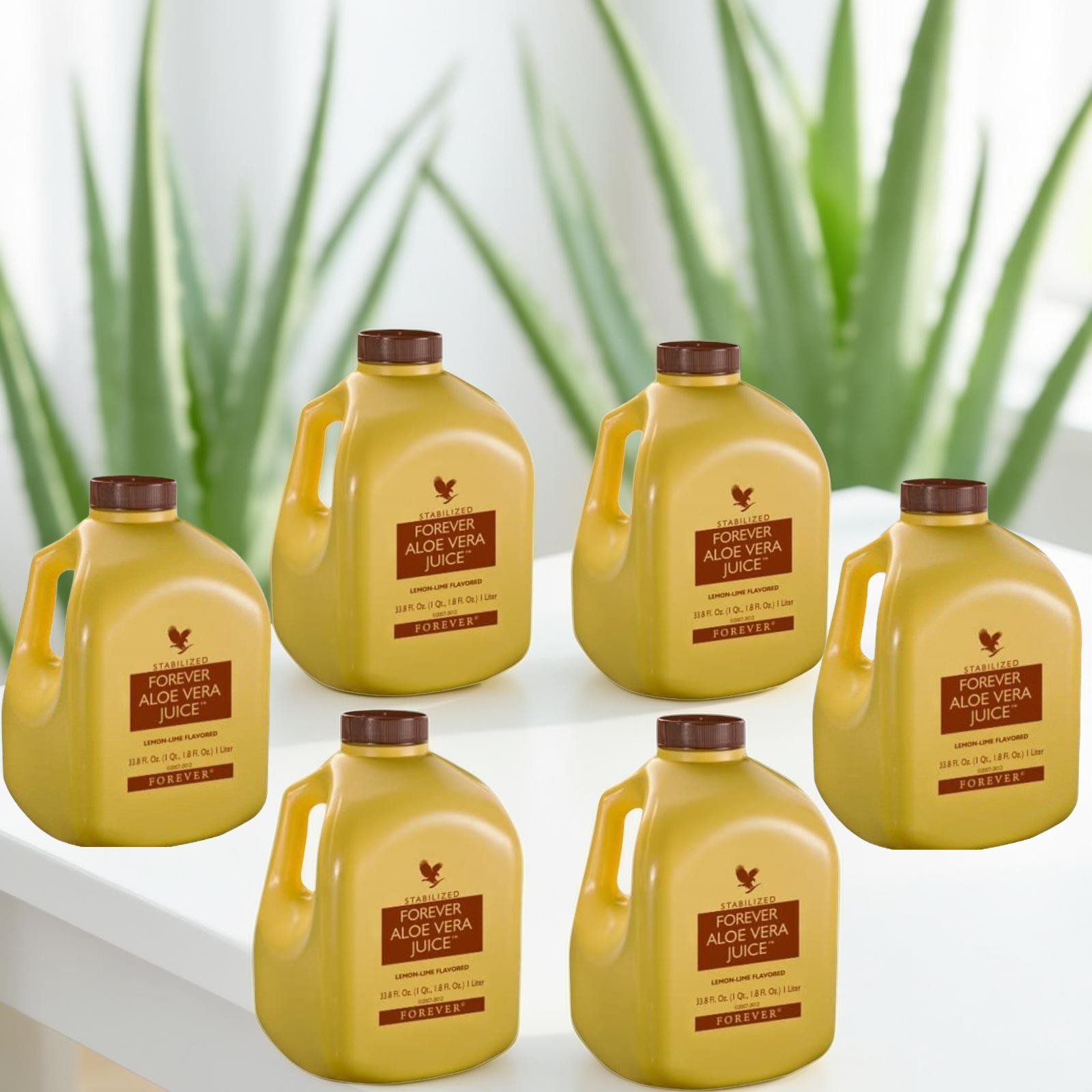 6 bottles Forever Aloe Vera Juice 1L each. Original
