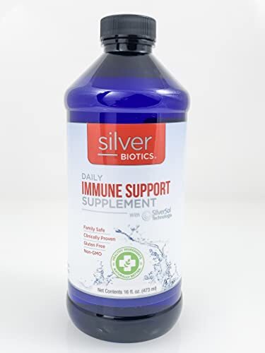 Silver Biotics Colloidal Nano SilverSol Ag₄O₄ 10 PPM Immune Support, 16 oz