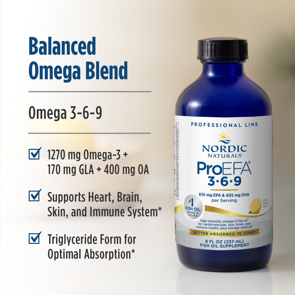 Nordic Naturals ProEFA-3.6.9 – Supports Healthy Skin, Joints & Cognition, 8 Oz.