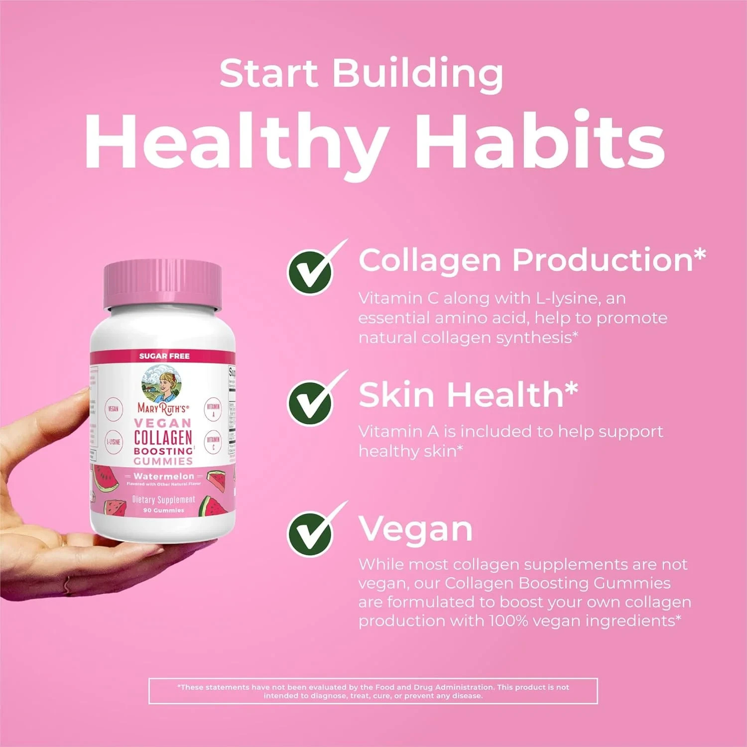 MaryRuth’s Vegan Collagen Boosting Gummies for Hair Skin & Nail Health