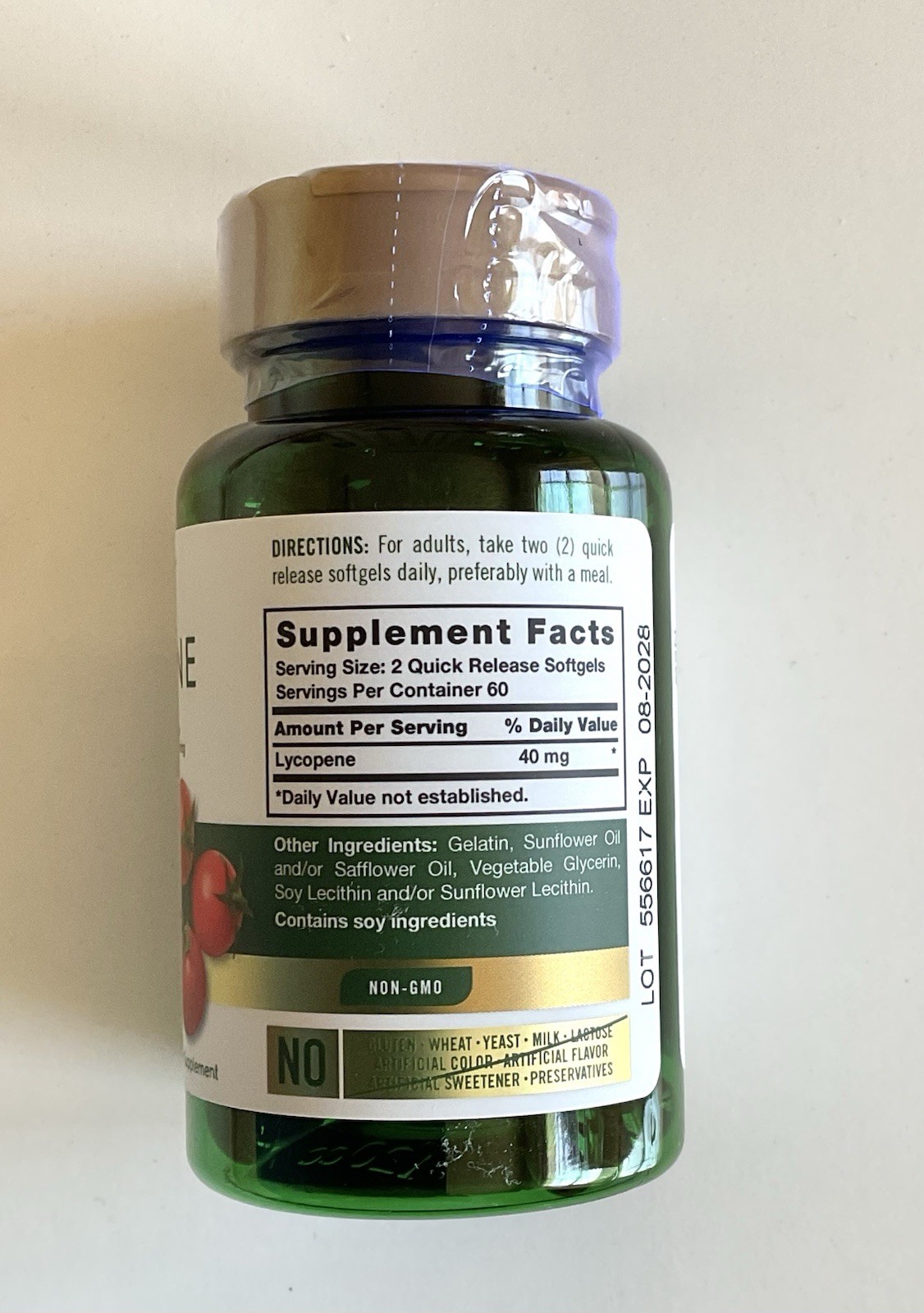 Carlyle Lycopene 40mg Softgels 120ct Non-GMO Gluten Free Carotenoid Supplement