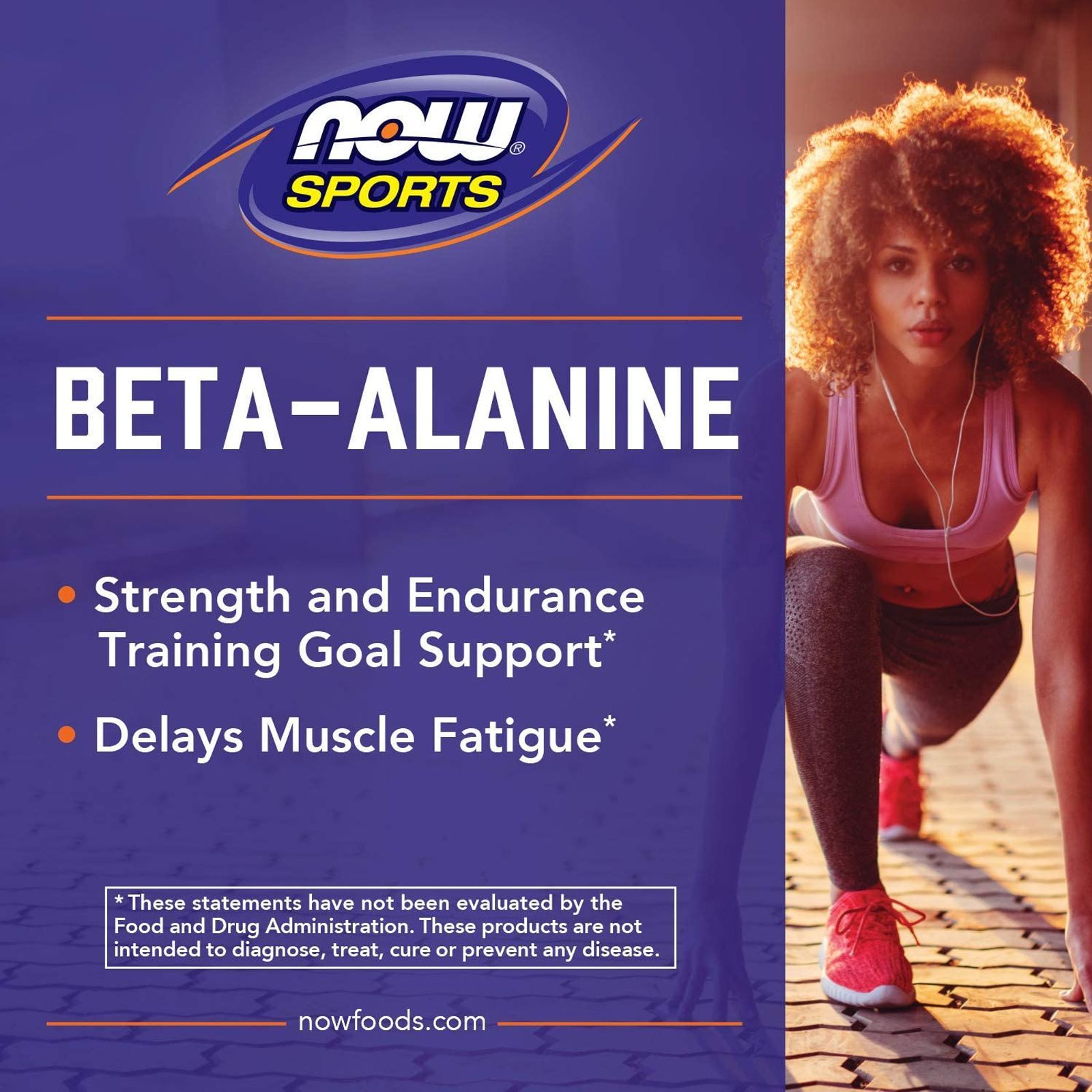 NOW FOODS Beta-Alanine 750 mg 120 Veg Capsules