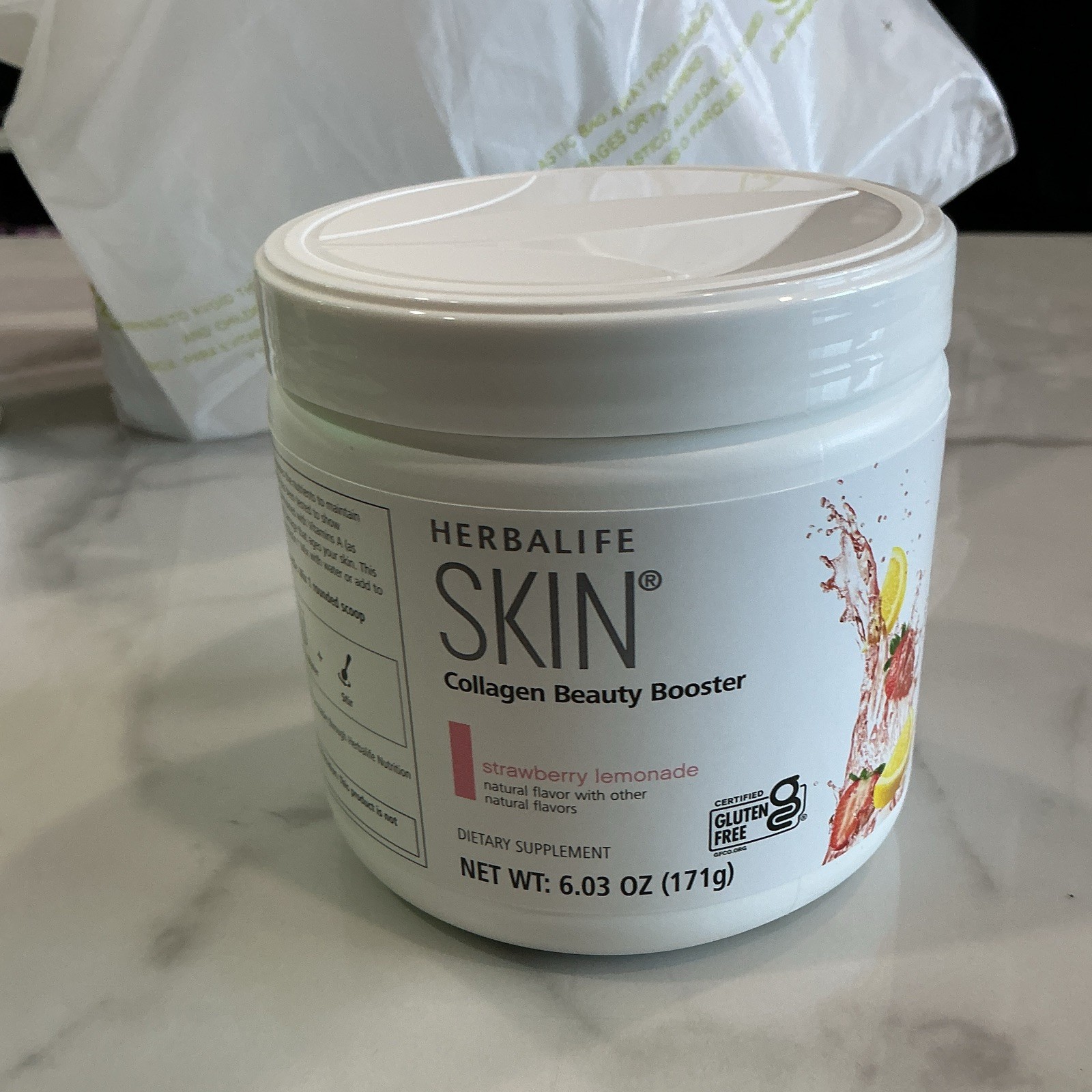 Herbalife SKIN Collagen Beauty Booster Strawberry Lemonade GF 6.03 oz