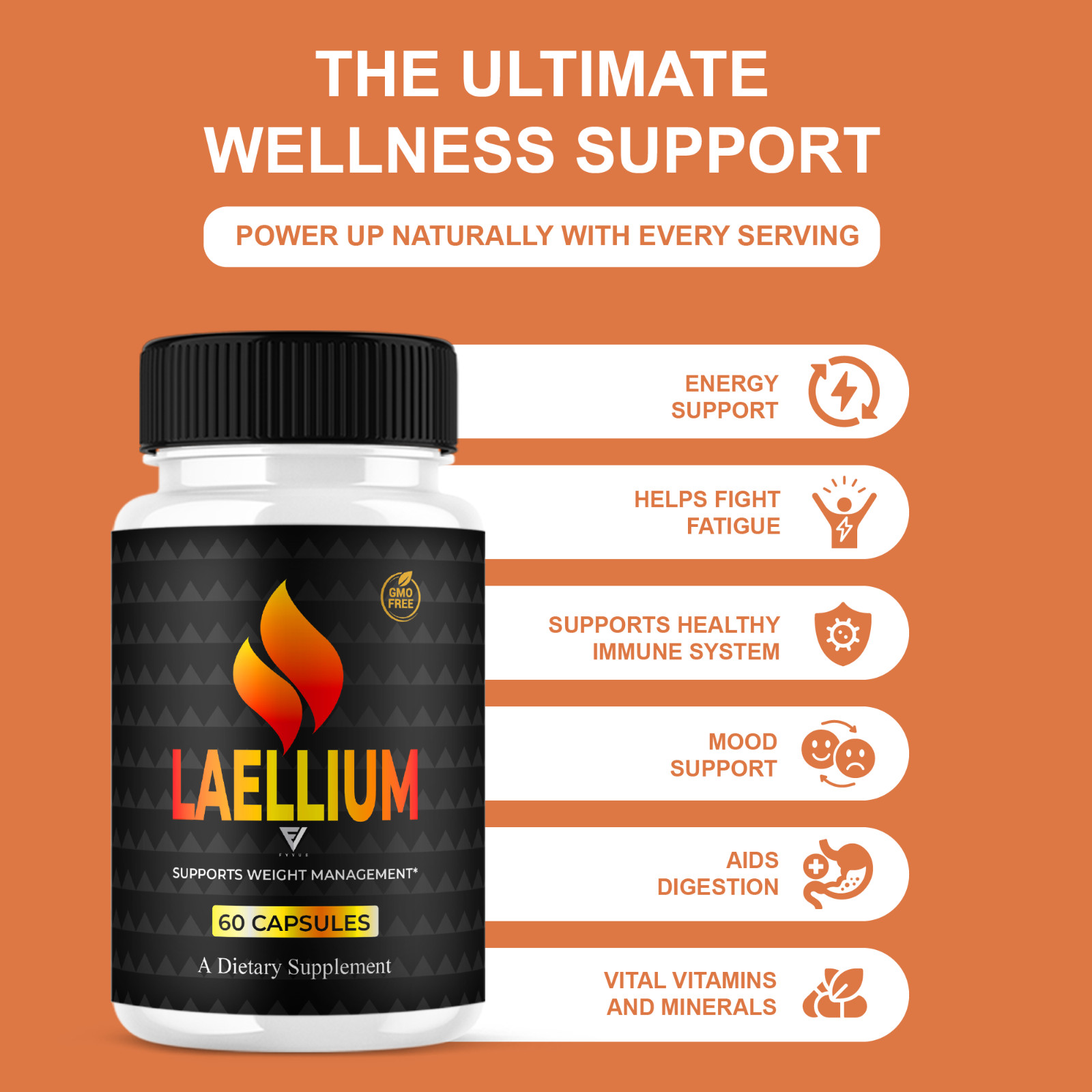 (3 Pack) Laellium Advanced Pills, Laellium Daily Vitamin Formula (180 Capsules)