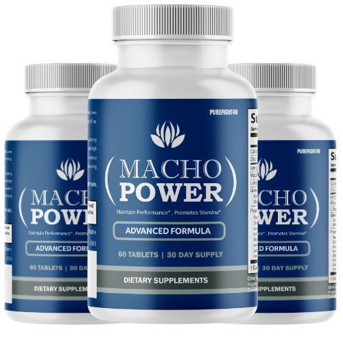 Macho Power Male Maximum Performance Advanced Formula Tablet- Three (3) Bottles