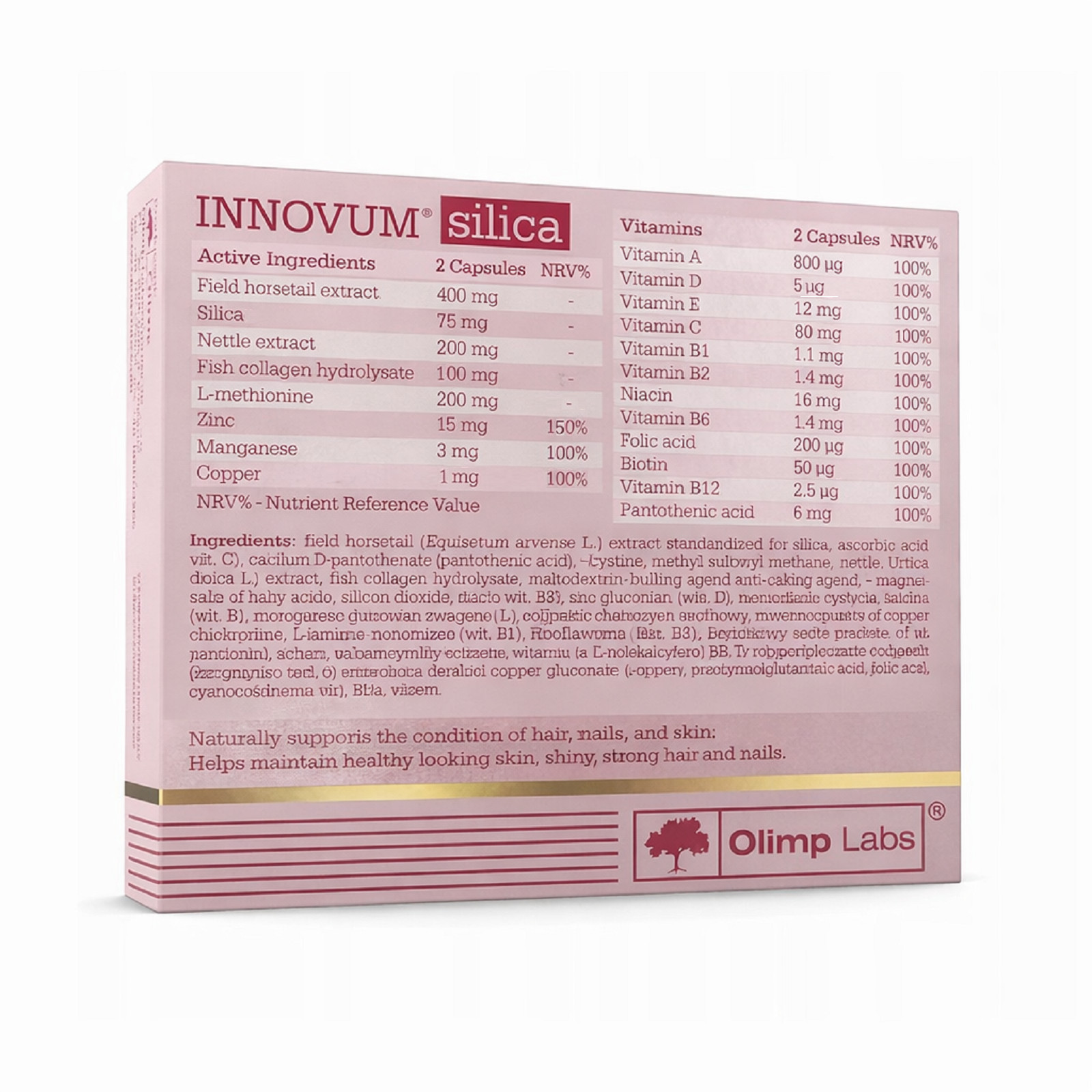 INNOVUM SILICA – 30–120 capsules – for beautiful skin, strong nails, shiny hair