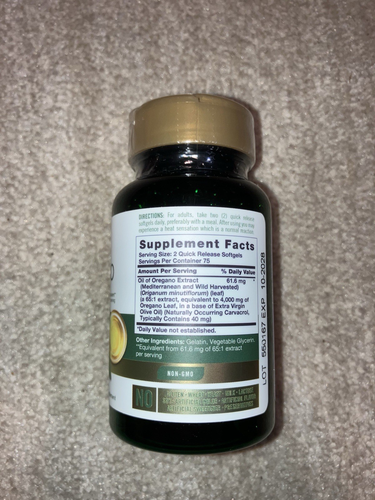Carlyle Oil of Oregano Extract 4000mg Immune Support Softgels 150 ct Non-GMO