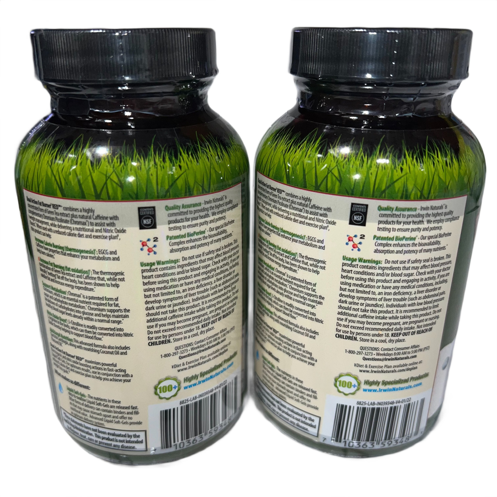 2 Pack Irwin Naturals Dual-Action Fat Burner 150 Liquid Softgels BB 07/2026