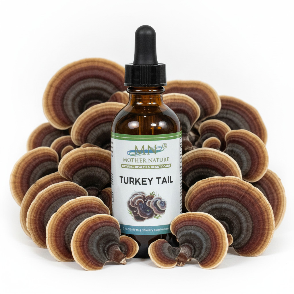 Organic Turkey Tail (Trametes versicolor) Mushroom Supplements Immune Support