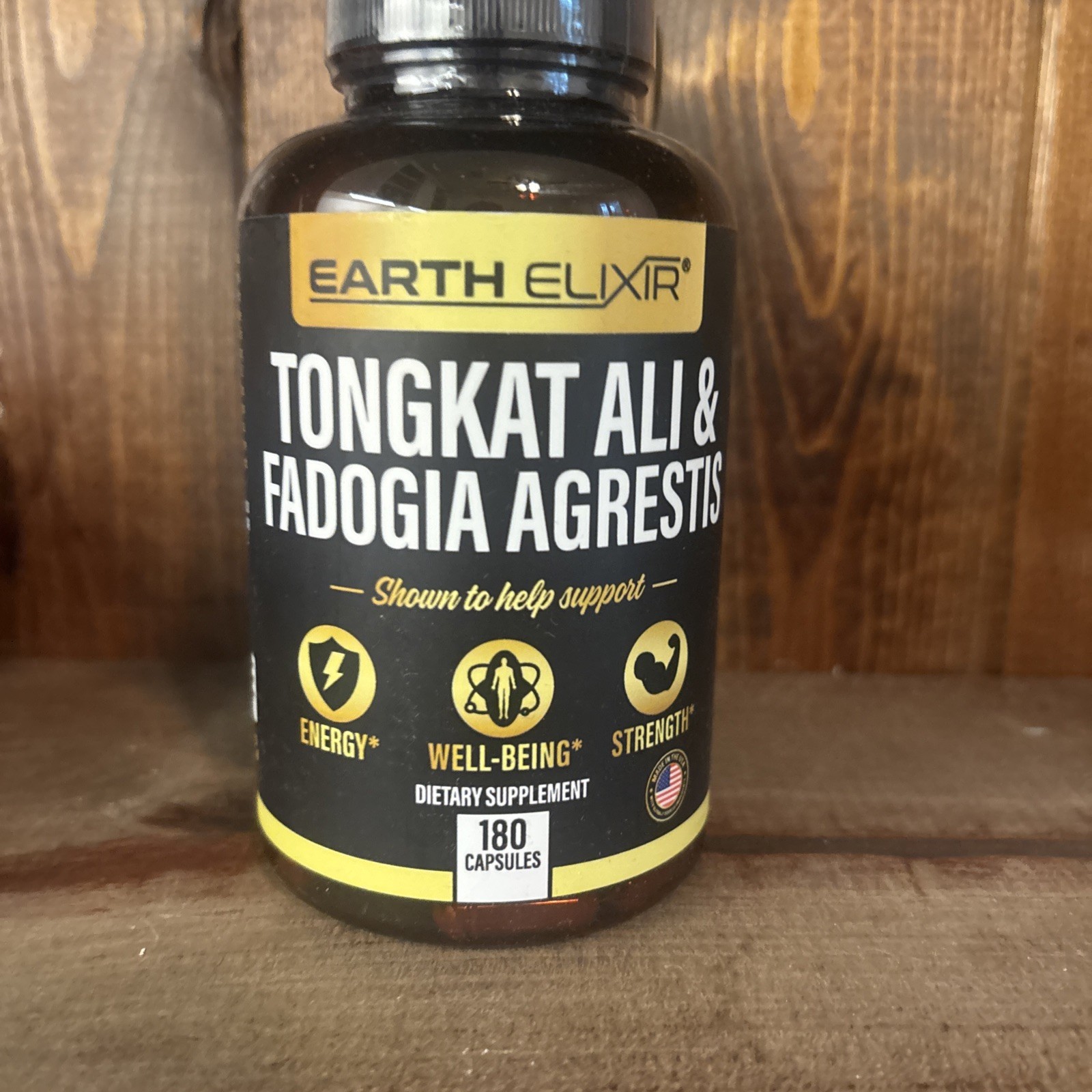 Earth Elixir Fadogia Agrestis & Tongkat Natural Supplement 180 Caps (A3)