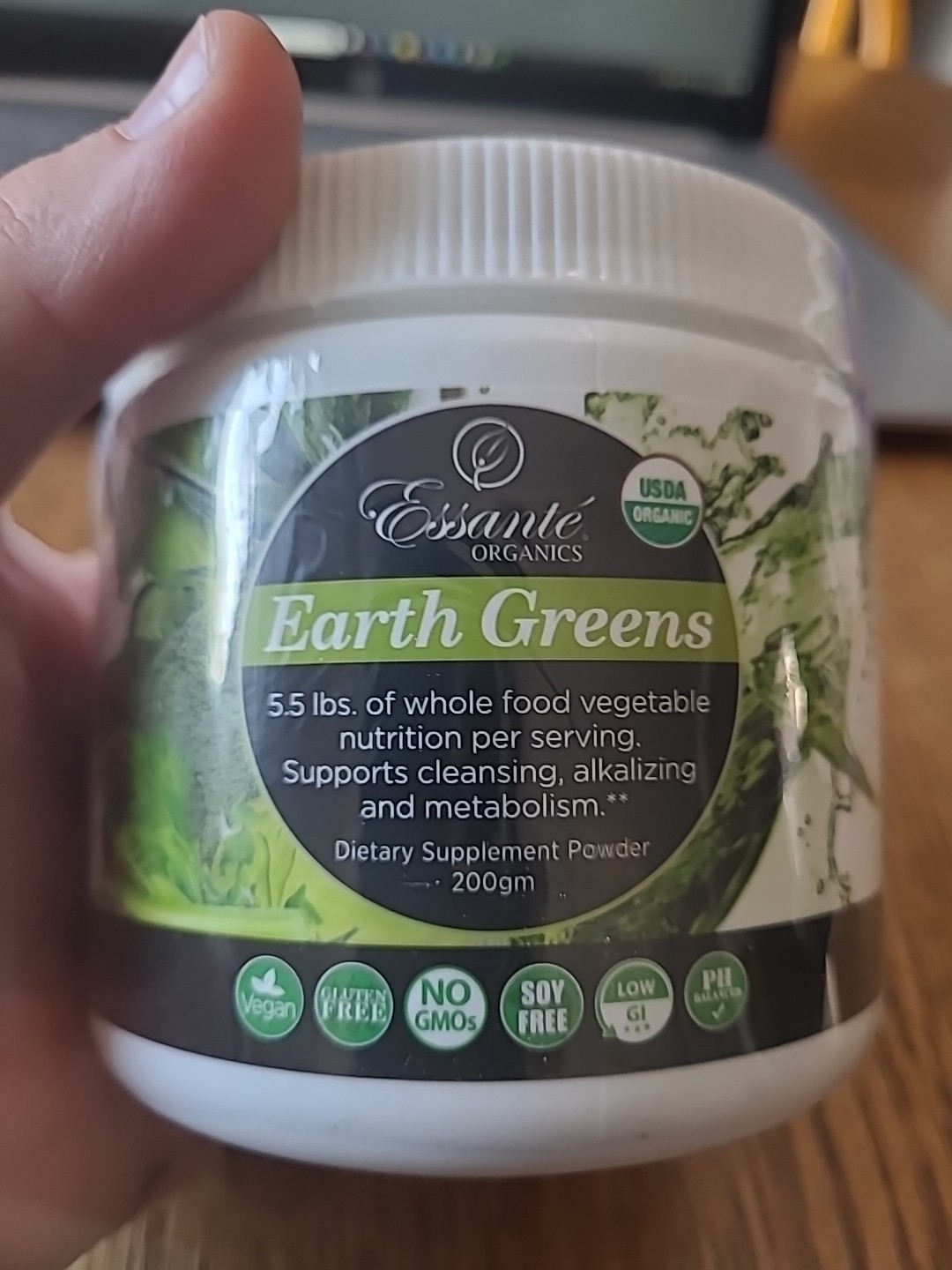 New Sealed Essante Organics Earth Greens Powdered Vegetables Tub 30 Servings