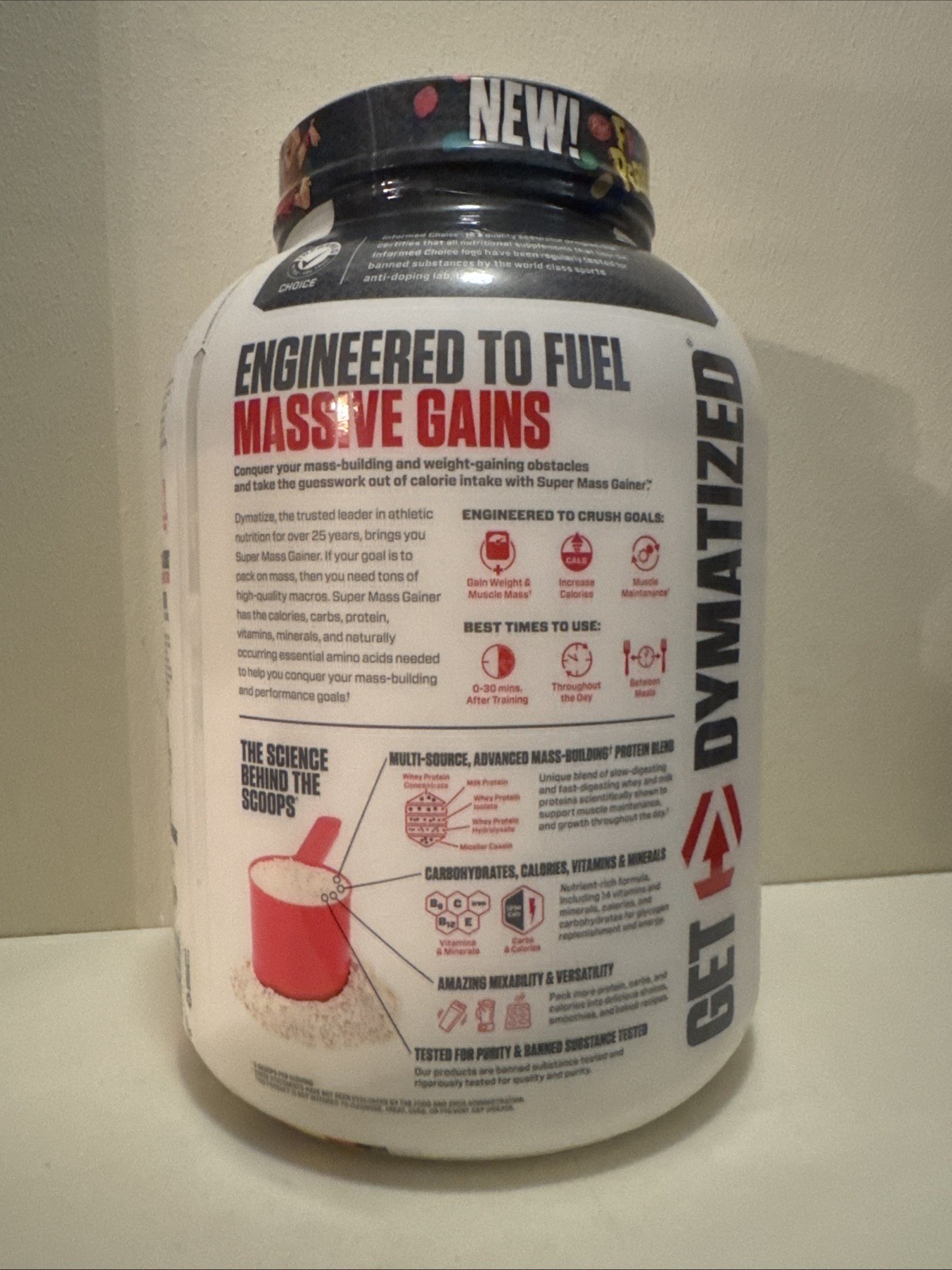 Super Mass Gainer Fruity Pebbles Flavor 6 Pounds 8 Servings Protein Powder L@@K!