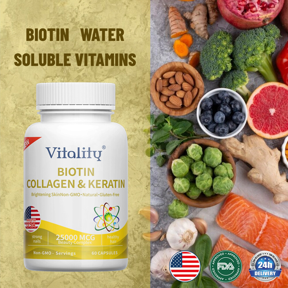 Hair, Skin and Nails – Biotin, Collagen, Keratin – Anti-aging, Antioxidant
