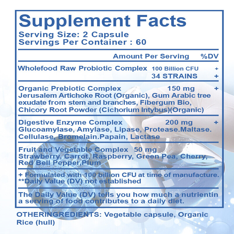 Probiotic Lactobacillus Reuteri 100 Billion CFU/gm – 400mg – 240 Capsules