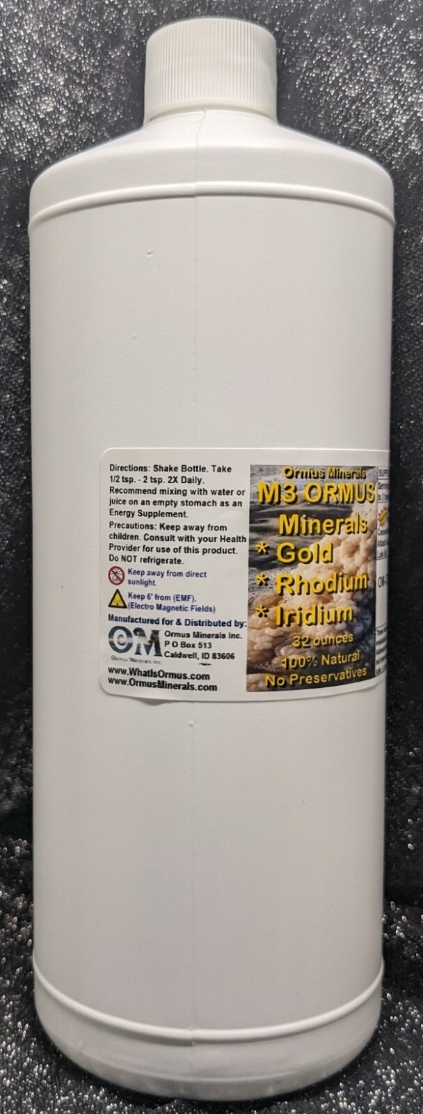 M3 Ormus Minerals Ormus Mental Health Immunity Skin Electrolytes Energy 32oz