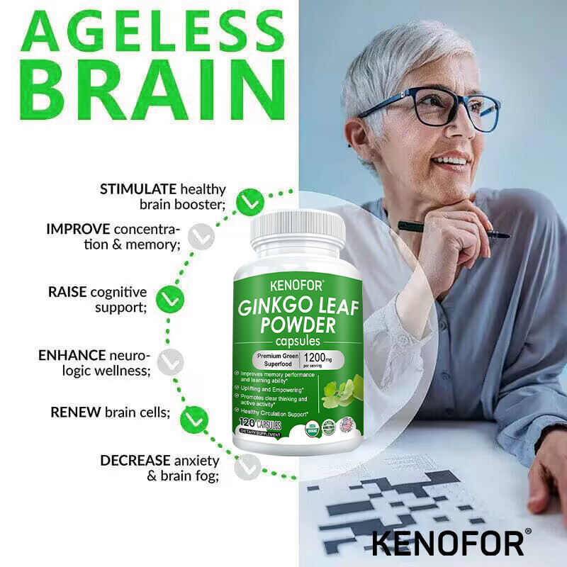 Ginkgo Biloba Extract Capsules- Improves Memory Performance and Learning ability
