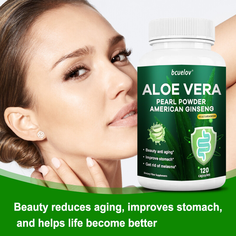 Aloe Vera PEARL POWDER AMERICAN GINSENG Digestive Support,improves stomach new