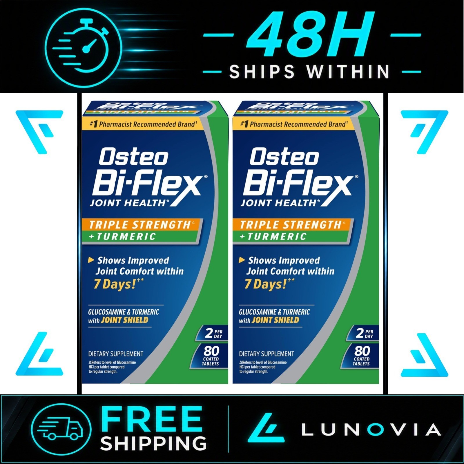 Osteo Bi-Flex Triple Strength Glucosamine with Turmeric, 160 Count