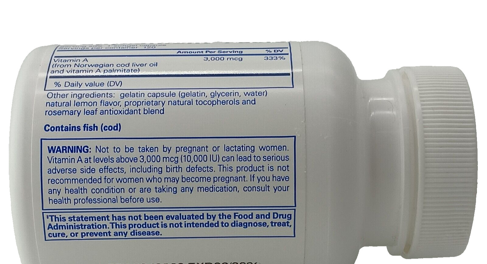 Pure Encapsulations Vitamin A 3000 mcg (10,000 IU) 120 Softgel Capsules