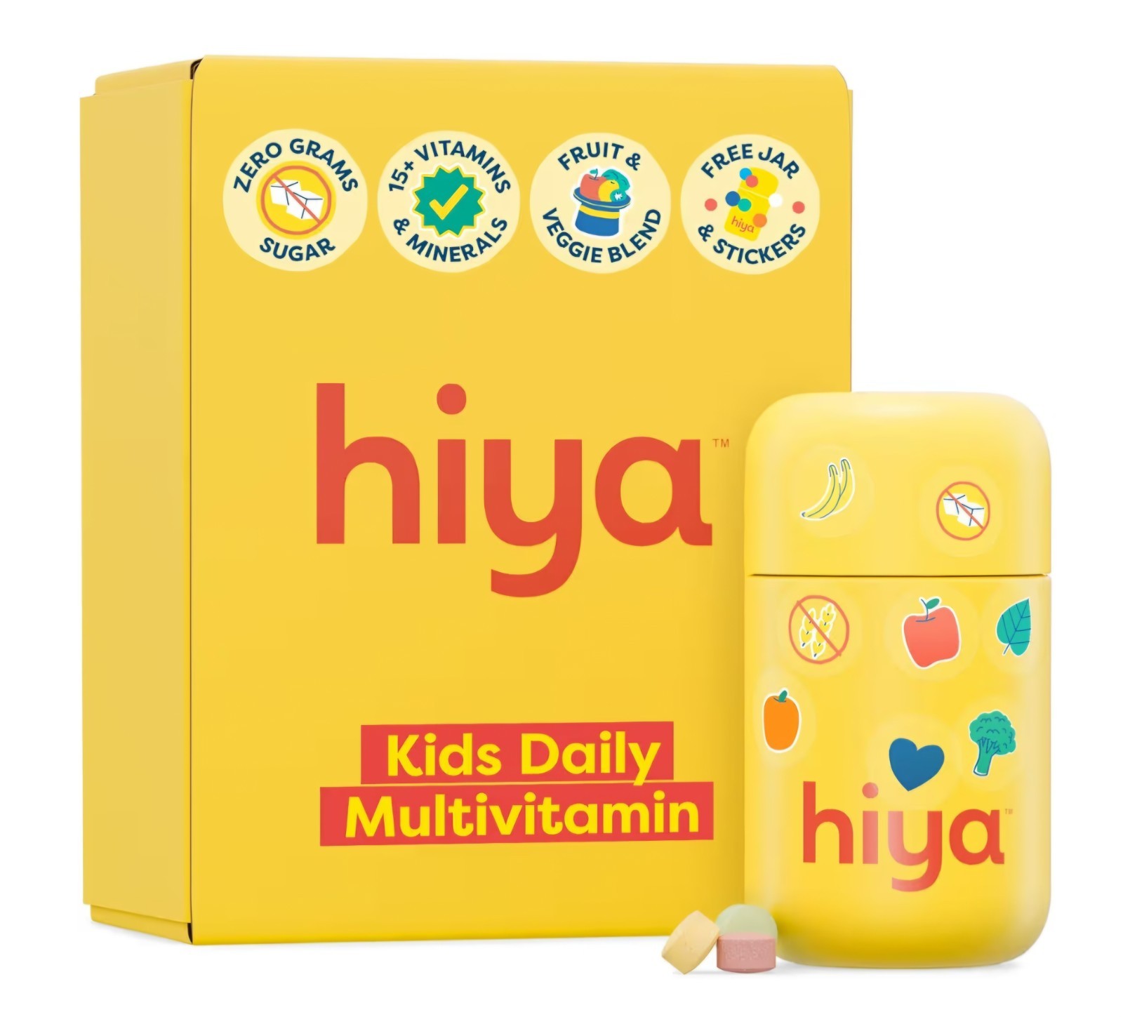 Hiya Kids Daily Multivitamin Chewable Sugar-Free Assorted Flavors 30 Tablets