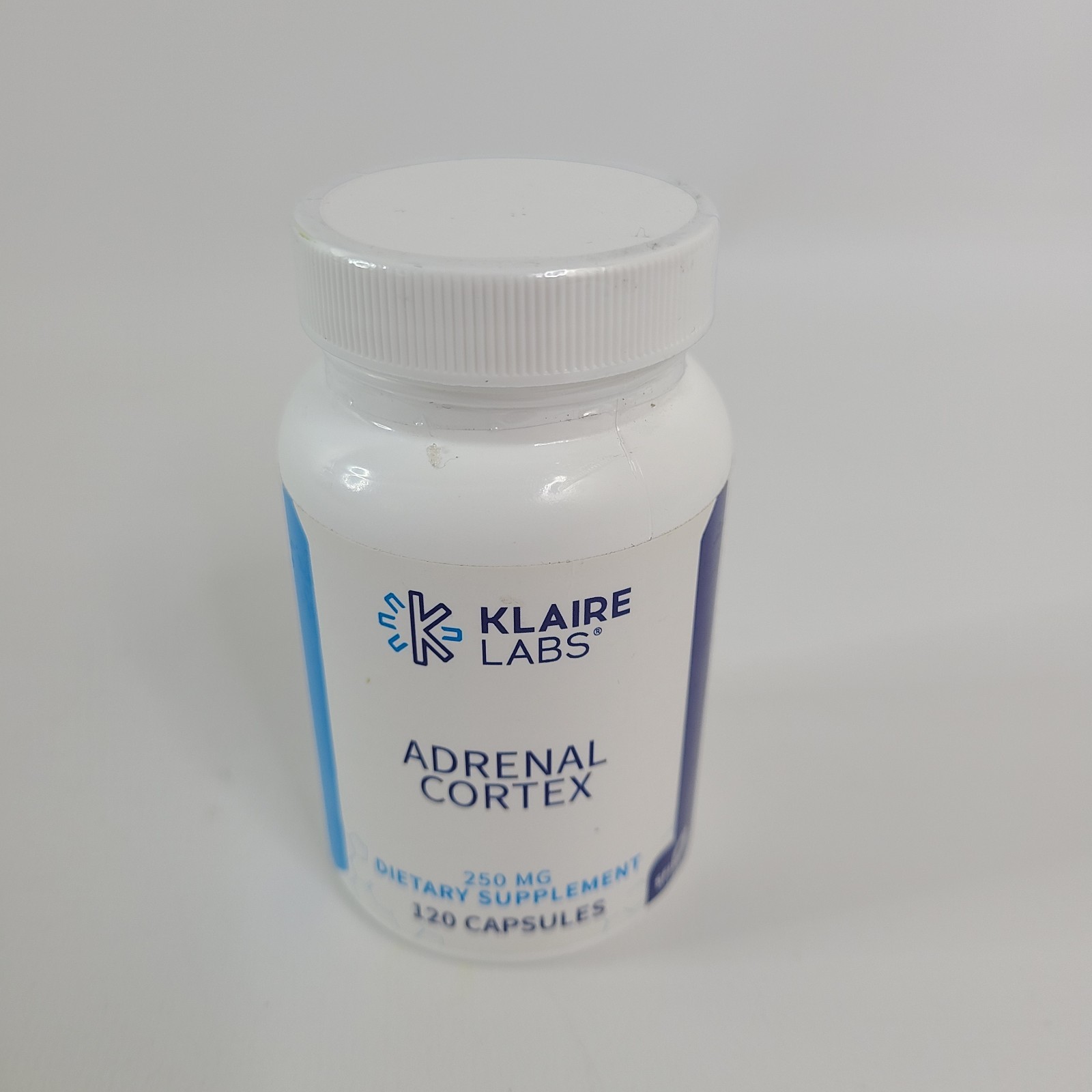Klaire Labs SFI Adrenal Cortex 250 MG Natural Hypoallergenic 120 Caps 10/2025