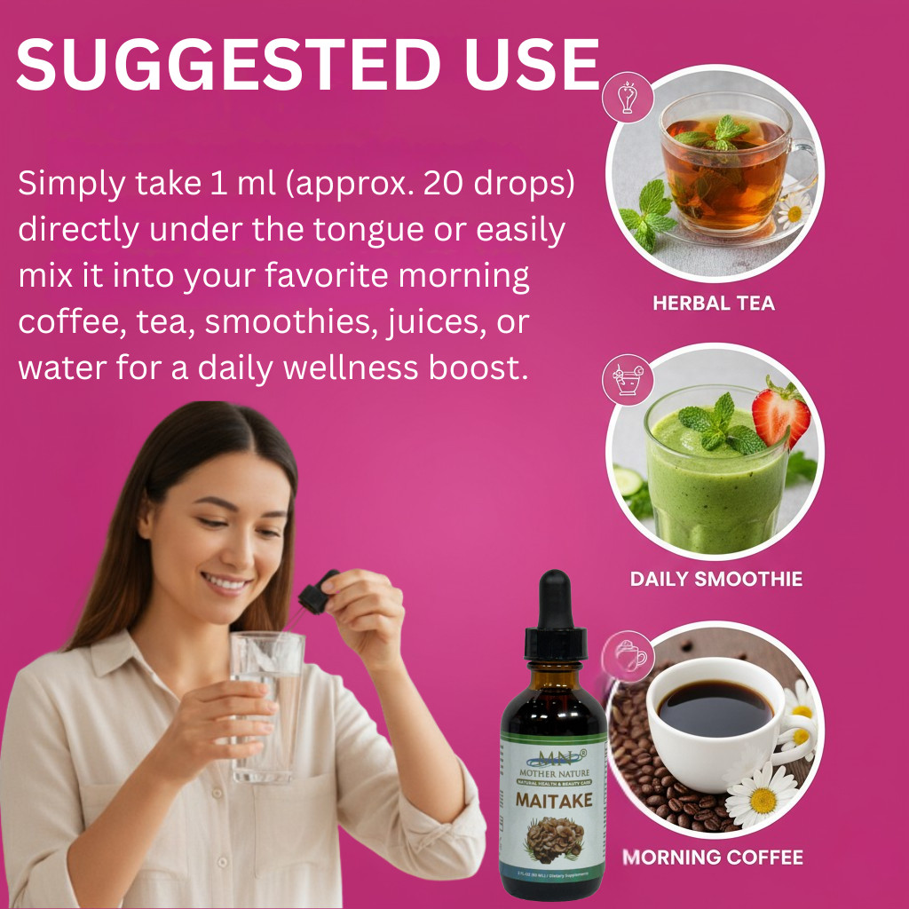 Organic Maitake Mushroom Liquid Extract Drop 2oz Grifola Frondosa Immune Support