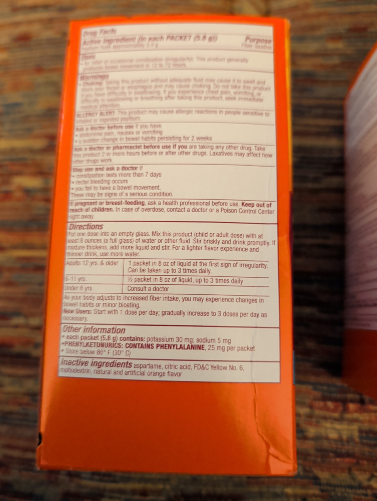 Metamucil On-the-Go 4-in-1 Fiber Powder Packets Sugar-Free Orange 30 ct Lot of 2